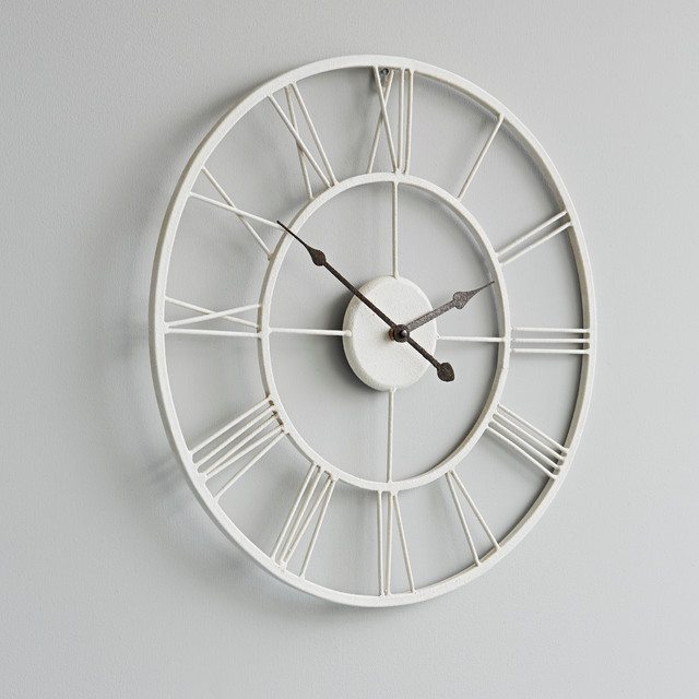 white metal wall clock Rustic Wall Clocks London by rigby & mac
