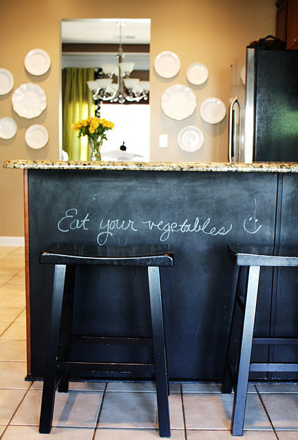 Kitchen with Chalkboard