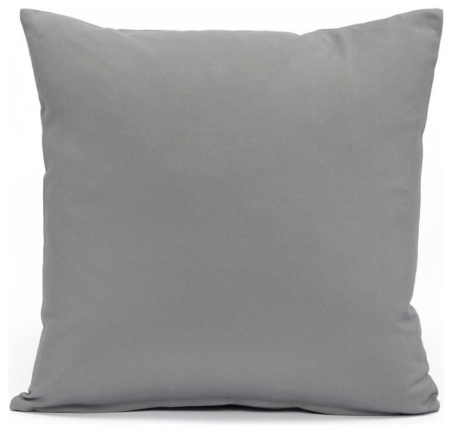 Solid Stone Gray Accent, Throw Pillow Cover - Contemporary - Decorative Pillows - by Silver Fern ...