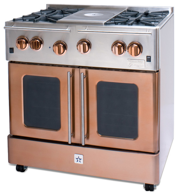 BlueStar Infused Copper 36" Gas Range Modern Gas Ranges And