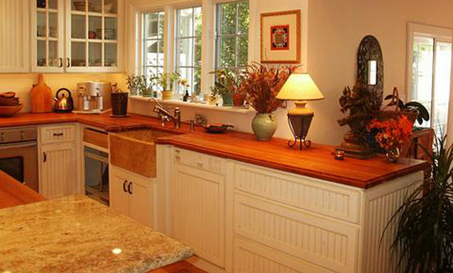 American Cherry Wood Countertop By Grothouse Traditional Kitchen Countertops Baltimore 