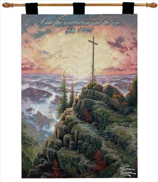 Thomas Kinkade Sunrise Tapestry Wall Hanging 26 In. X 36 In