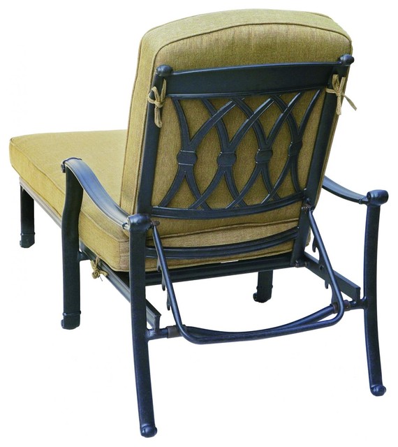 Darlee San Marcos Cast Aluminum Patio Chaise Lounge Antique Bronze
