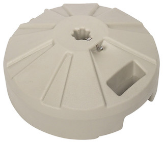 Umbrella Base, 16" Diameter, Plastic Beige - Traditional - Outdoor 