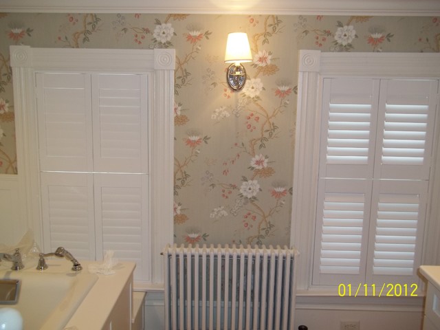 Shutter Install - Victorian - Bathroom - other metro - by Able Window Treatments, LLC