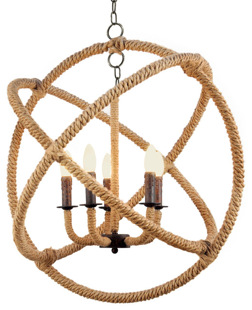 Rustic Nautical Rope Chandelier Midcentury Chandeliers san diego