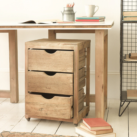 solid wood drawer unit