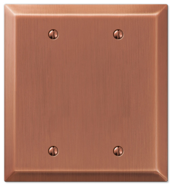 Century Steel 2Blank Wall Plate, Antique Copper Traditional Switch
