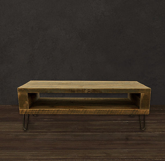 Reclaimed Wood Coffee Table Open Storage Area Modern Coffee Tables Denver by JW Atlas