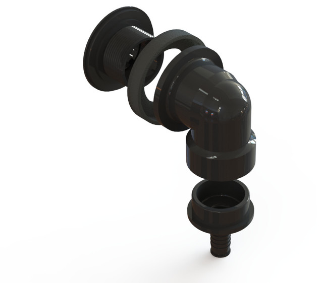 Rain Barrel Bulkhead Fitting Spout, Pack of 2 Industrial Rain