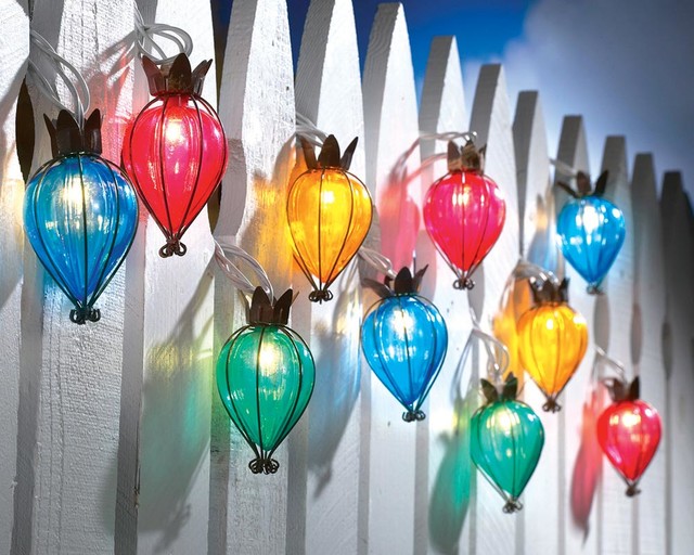 Teardrop Outdoor String Lights Contemporary Holiday Lighting by