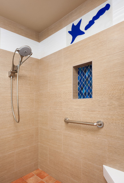 Eclectic Bath Portland Matisse Inspired Small Bath eclectic-bathroom