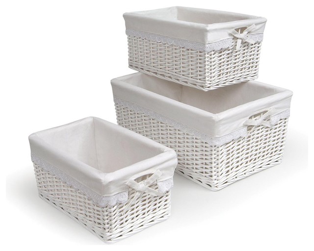 badger basket storage unit with three baskets
