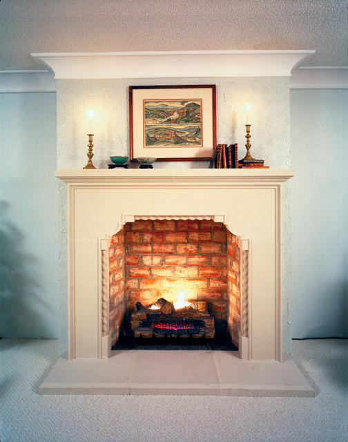Brentwood Cast Stone Fireplace Mantel Traditional Indoor Fireplaces