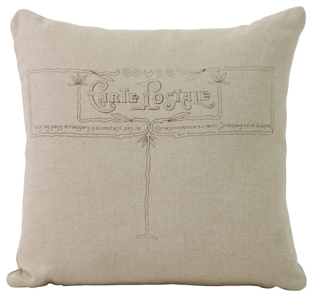 Carte Postale Pillow - Farmhouse - Decorative Pillows - Other - by Zentique, Inc.