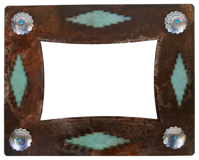 Rustic Iron Picture Frame Desert Diamond and Concho, 8x10