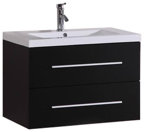 Floating Vanity With Faucet, Espresso, 32