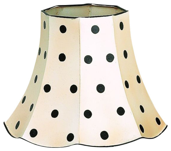 Black Polka Dot Lamp Shade Set of 2 Transitional Lamp Shades by