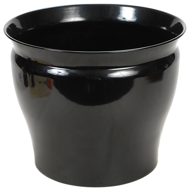 Metal 14"inch Planter (Set of 2) Contemporary Indoor Pots And