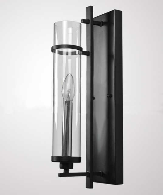 Modern Simple Iron Art and Clear Glass Wall Sconce - Contemporary - Wall Sconces - new york - by ...