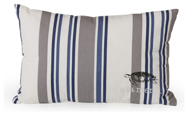 Mer Coussin bleu/blanc 30x50cm - Bord de Mer - Coussin - par Alinéa