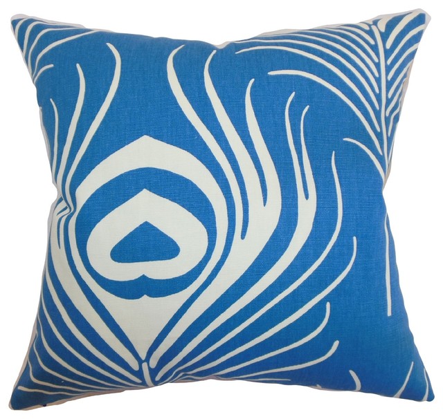Lamassa Peacock Pillow, 18"x18" contemporarydecorativepillows