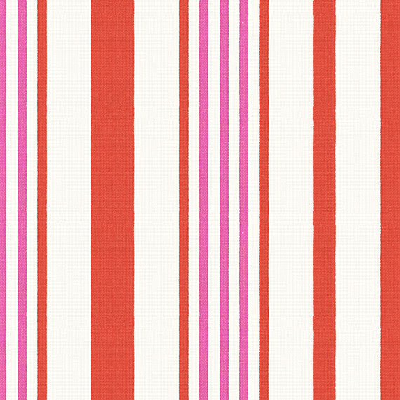 Pink, Orange & White Stripe Outdoor Fabric Modern Outdoor Fabric