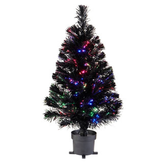 2ft pre lit black fibre optic christmas tree 2ft pre lit black fibre optic christmas tree