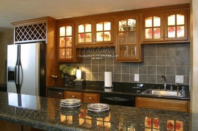 Granite Countertops and Tile Backsplash Ideas - Eclectic - Kitchen