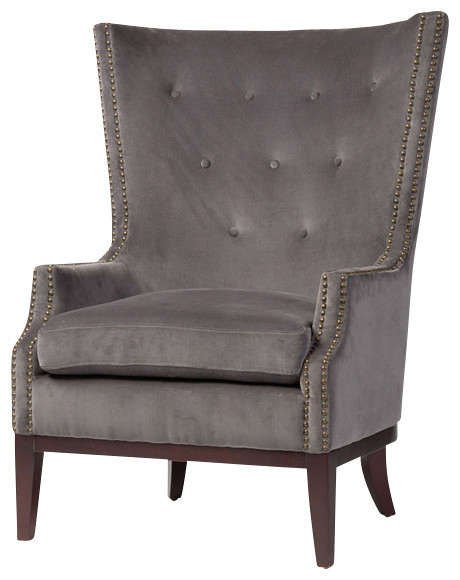 Four Hands Lillian Occasional Chair Grey Transitional Living Room