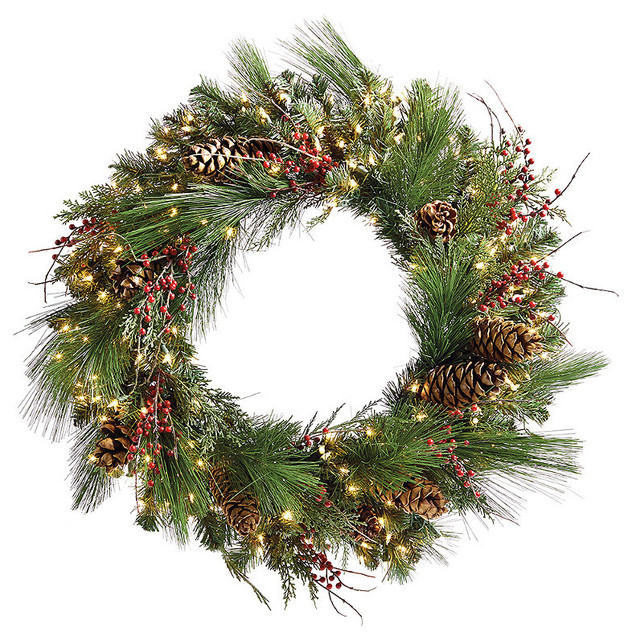estate pre lit wreath contemporary wreaths and estate pre lit wreath contemporary wreaths and