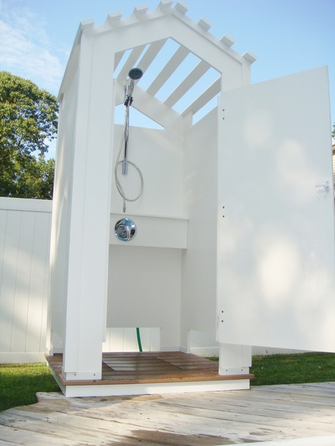 Outdoor Shower Enclosure - Traditional - Hot Tub And Pool Supplies