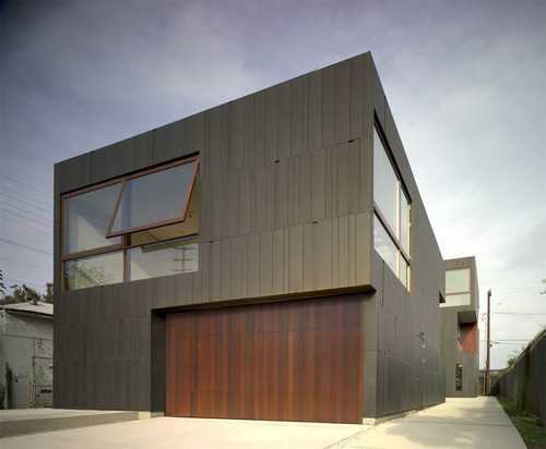 Modern homes with hidden garage doors