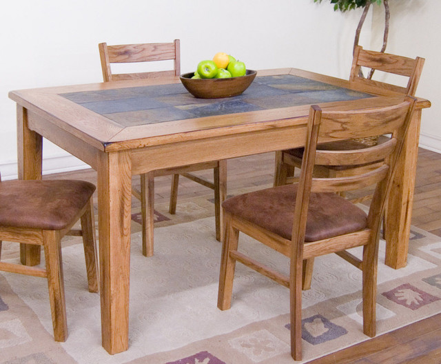 Sedona Table with Slate Top Modern Dining Tables