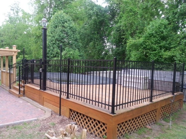 Fencing And Gates Raleigh  ActiveYards Aluminum Fence traditional-home-fencing-and-gates