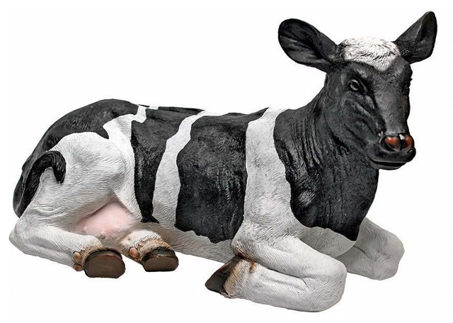 large cow garden statue