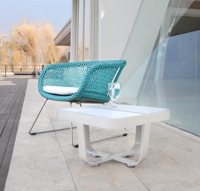 Lebello - Square Outdoor Side/ Accent Table - Pure Vertical - Modern ...