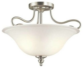 Plafonnier Salon 2895 kichler 42900ni tanglewood 2 light semi flush in brushed Plafonnier Salon 2895 kichler 42900ni tanglewood 2 light semi flush in brushed