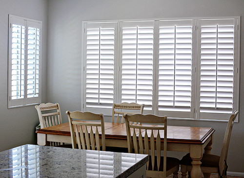 White Kitchen Gets Even Brighter With Plantation Shutters