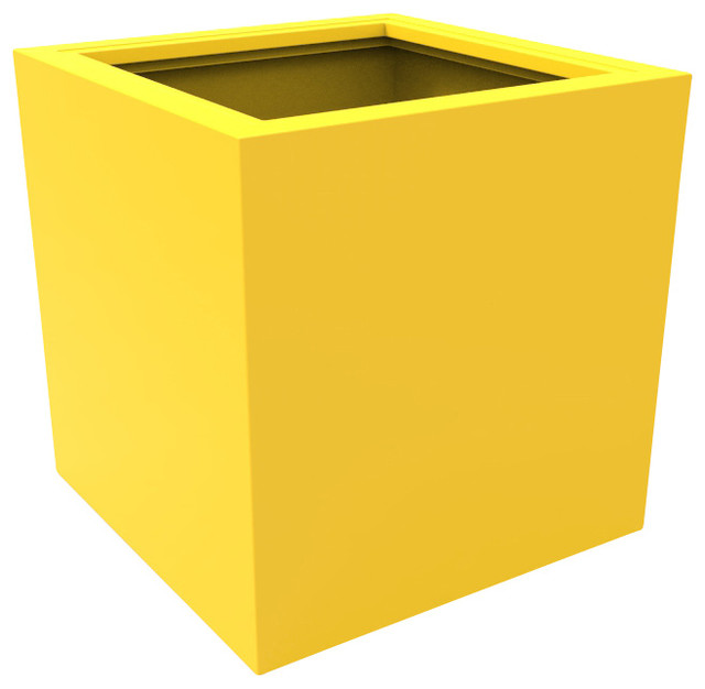 Large Athens Planter, Yellow Modern Outdoor Pots And Planters
