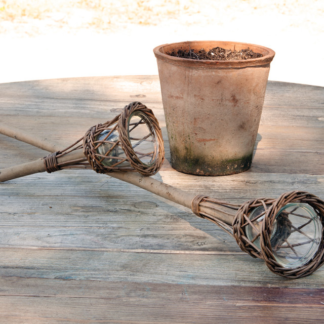 Garden Stake Candle Holder Eclectic Outdoor Lighting atlanta by