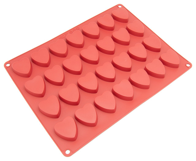 Freshware 28Cavity HeartShaped Silicone Mold Candy And Chocolate Molds by Freshware