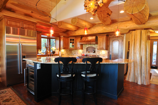Log Homes Interior Kitchen