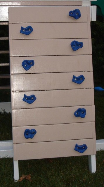 Swing Set Additions Poly Coated Rock Climbing Wall