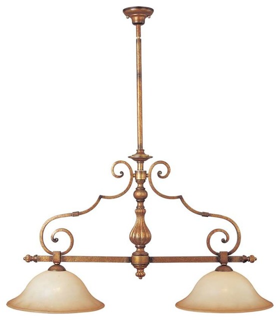 Maxim La Scalla 2Light Island Pendant in Gold Umber 11769WSGU