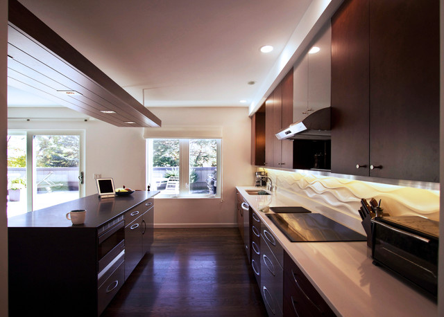 Galley kitchen with Island - Contemporary - Kitchen - Other - by ...