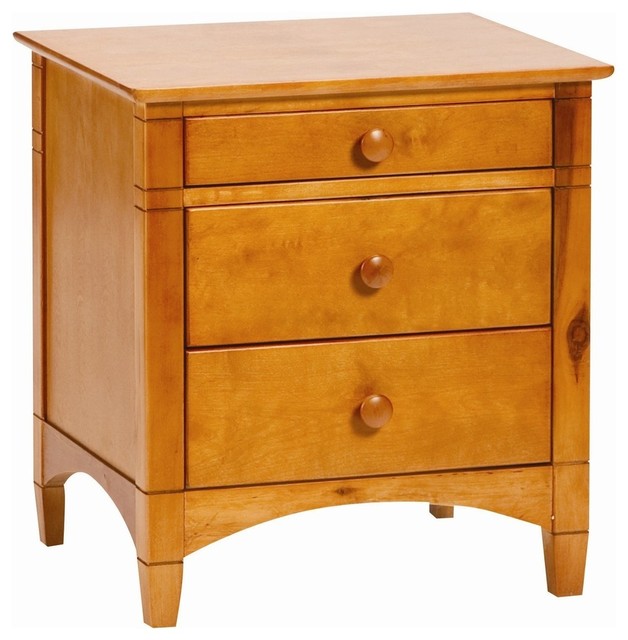 Bolton Essex 3 Drawer Nightstand Honey Transitional Kids