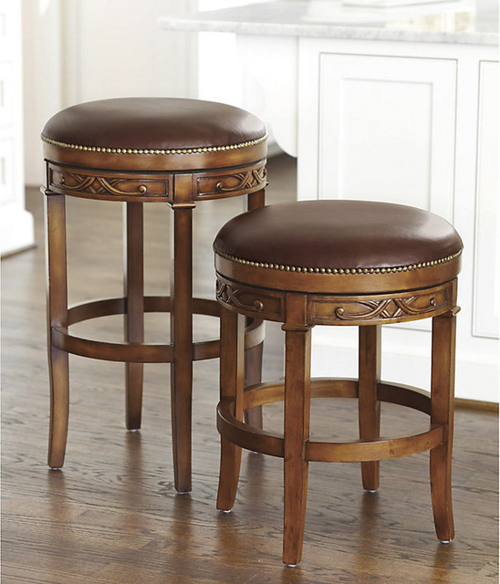 Ballard Designs Belleville Swivel Barstool Black/Gold - Contemporary - Bar Stools And Counter Stools
