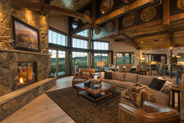 Ranch Home at Marabou - Rustic - Living Room - denver - by ...