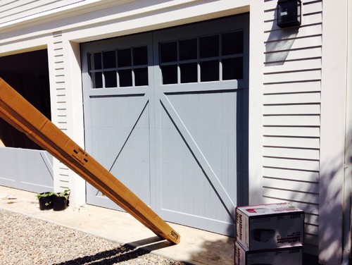 Sheen for black front door and garage doors